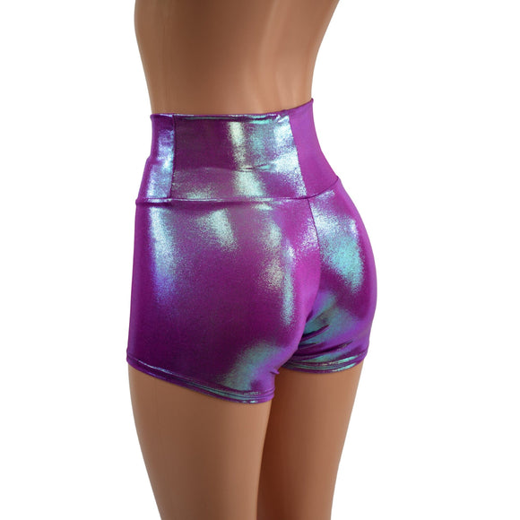 Plumeria High Waist Shorts - Coquetry Clothing