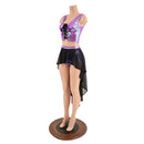 Plumeria Laceup Set with Mesh Hi Lo Overskirt - Coquetry Clothing