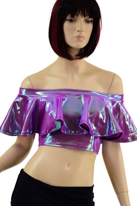 Plumeria Metallic Spandex Fabric - Coquetry Clothing