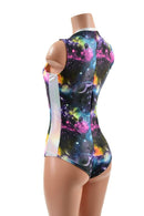 Plunging V Neck Romper with Side Panels - Coquetry Clothing