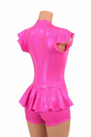 Plunging V Neck Ruffle Rump Romper - Coquetry Clothing