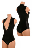 Plunging V Neck Side Panel Romper - Coquetry Clothing