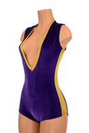 Plunging V Neck Side Panel Romper - Coquetry Clothing