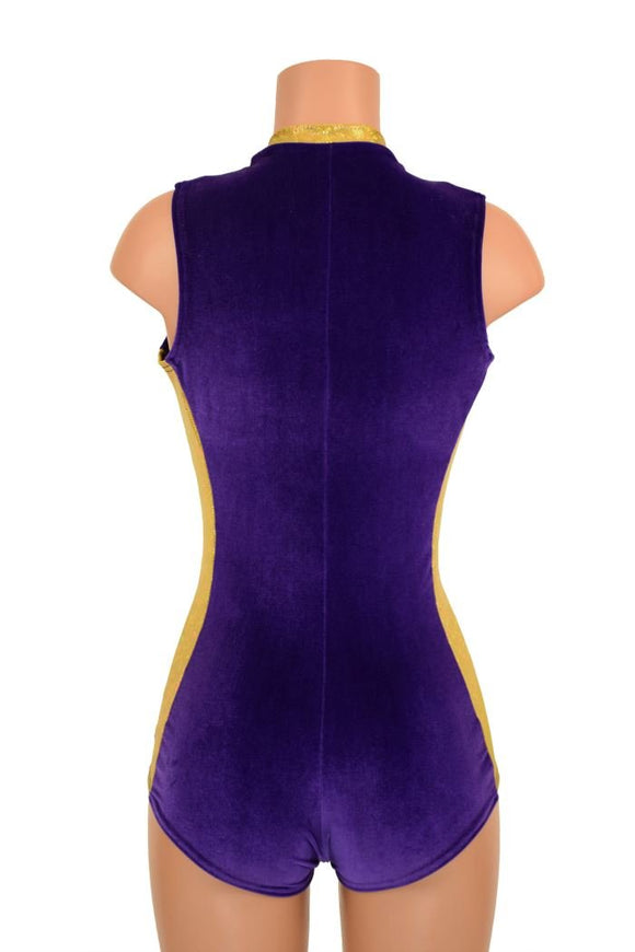 Plunging V Neck Side Panel Romper - Coquetry Clothing