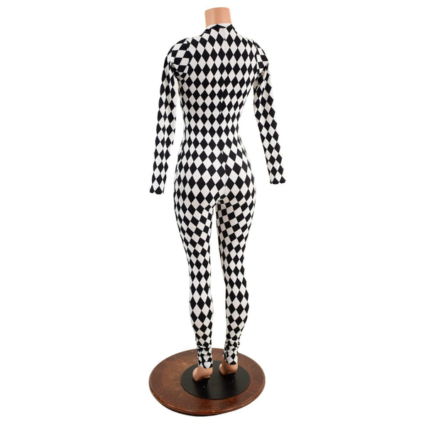 Plunging V Neckline Catsuit - 2