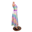 Plunging V Romper and Breakaway Maxi Skirt Faux Gown Set - Coquetry Clothing