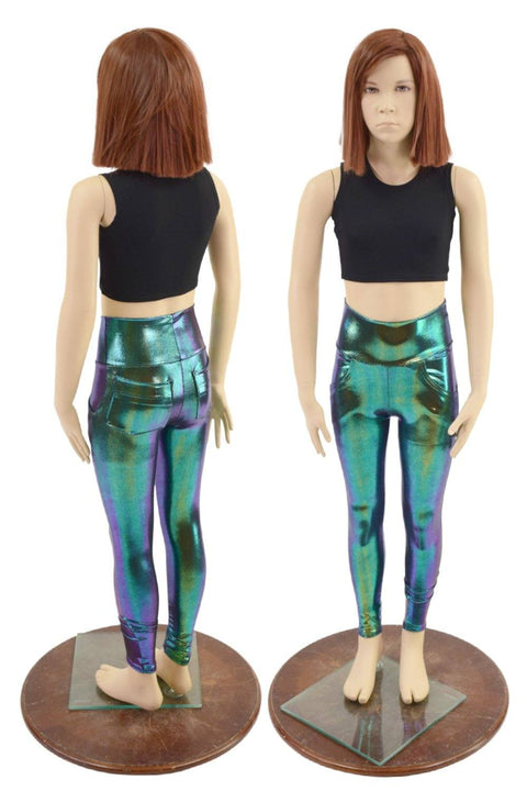 Childrens Scarab Leggings with Front and Back Pockets - Coquetry Clothing