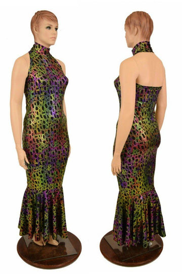 Poisonous Backless Turtleneck Gown - Coquetry Clothing