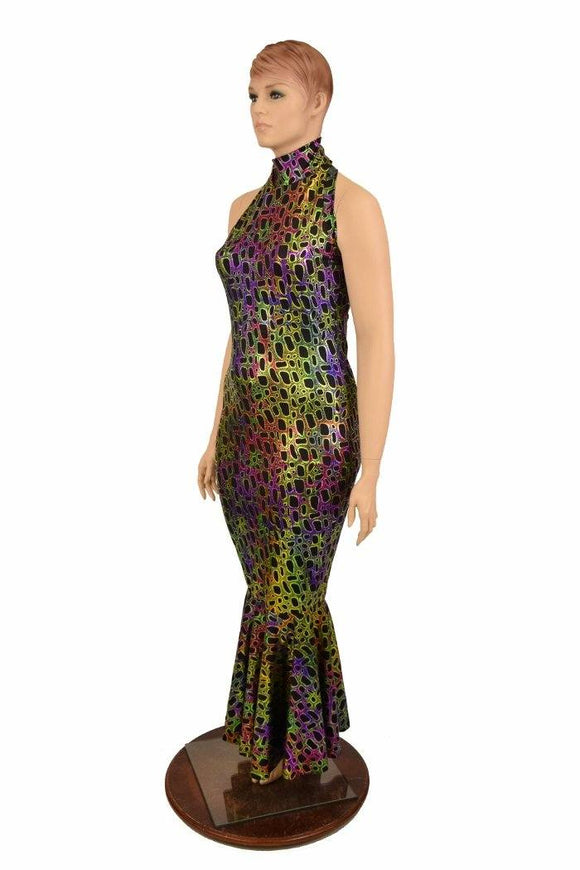 Poisonous Backless Turtleneck Gown - Coquetry Clothing