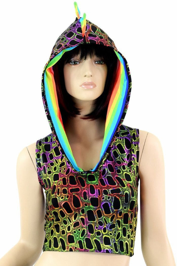 Poisonous Dragon Crop Hoodie - Coquetry Clothing