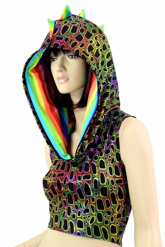 Poisonous Dragon Crop Hoodie - Coquetry Clothing