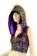 Poisonous Dragon Zipper Front Crop Top - Coquetry Clothing