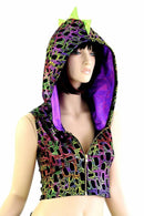 Poisonous Dragon Zipper Front Crop Top - Coquetry Clothing