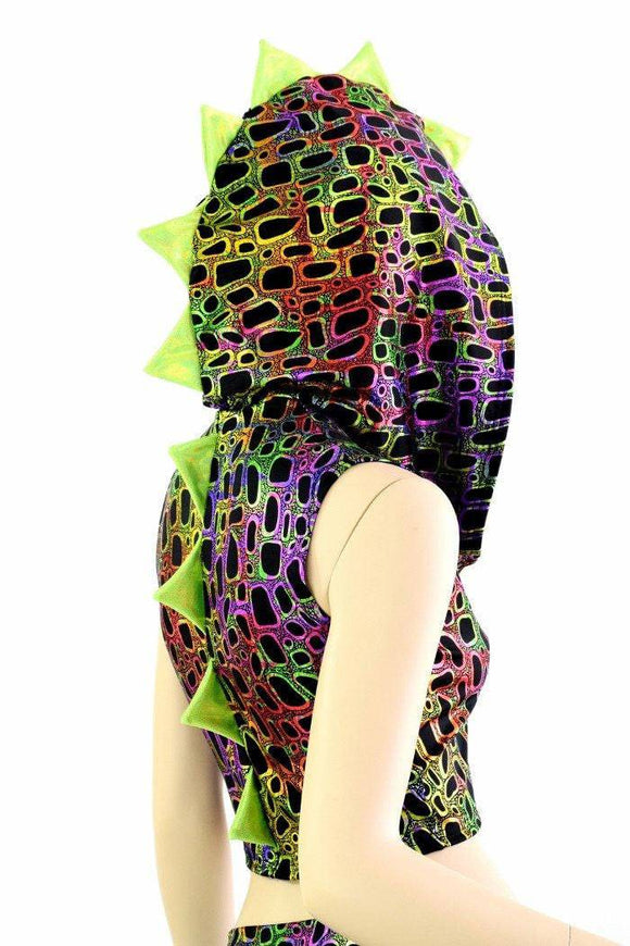 Poisonous Dragon Zipper Front Crop Top - Coquetry Clothing