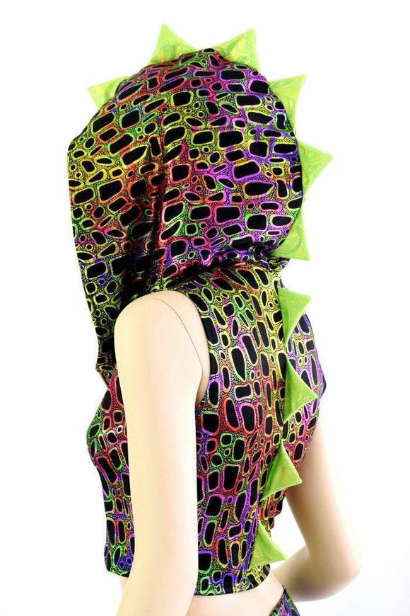 Poisonous Dragon Zipper Front Crop Top - Coquetry Clothing