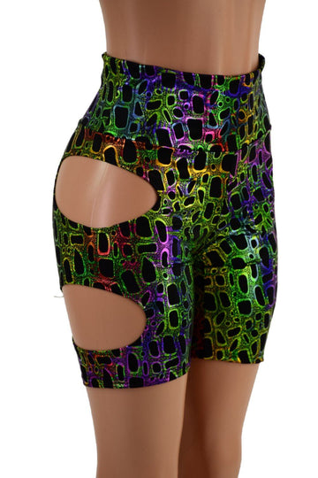 Poisonous Hipnotic High Waist Bike Shorts - Coquetry Clothing