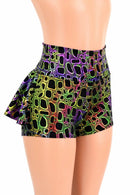 Poisonous Print Ruffle Rump Shorts - Coquetry Clothing