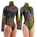 Poisonous Romper with Brazilian Cut Leg, Mesh Side Panels and Inset Keyhole - Coquetry Clothing