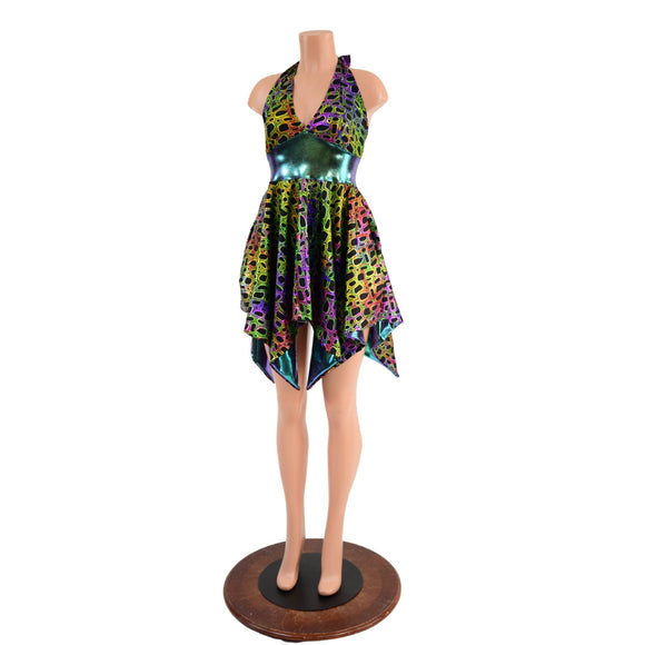 Poisonous & Scarab Tink Halter Dress with POCKETS - Coquetry Clothing