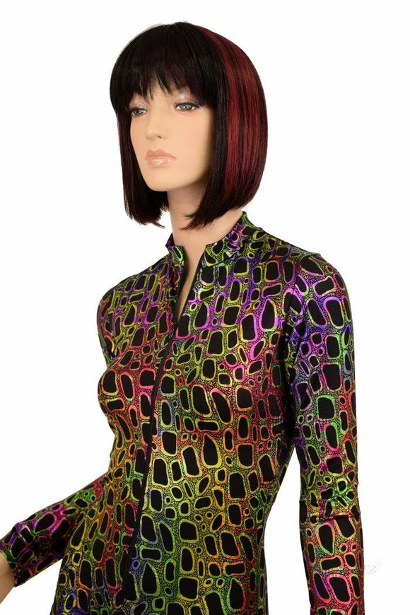 Poisonous "Stella" Zipper Romper - Coquetry Clothing