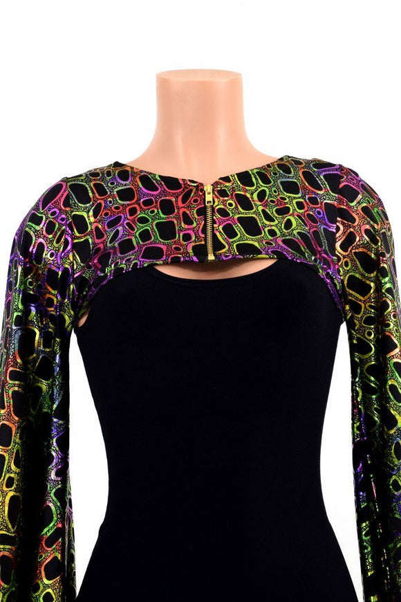 Poisonous Zipper Kimono Bolero - Coquetry Clothing