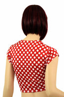 Polka Dot Cap Sleeve Crop - Coquetry Clothing