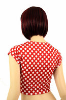 Polka Dot Cap Sleeve Crop - Coquetry Clothing