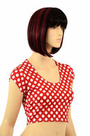 Polka Dot Cap Sleeve Crop - Coquetry Clothing
