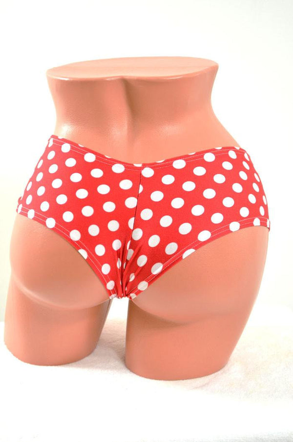 Polka Dot Cheeky Booty Shorts - 3