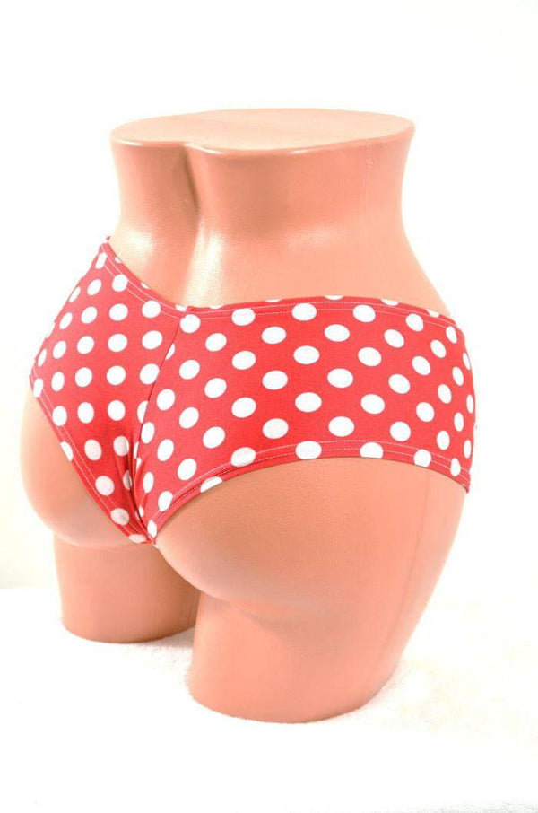 Polka Dot Cheeky Booty Shorts - 1