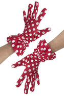 Polka Dot Devil Bonnet, Ruffle Gloves, and Bodycon Tank Dress Set - 10