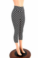 Polka Dot High Waist Capri Leggings - 1