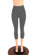 Polka Dot High Waist Capri Leggings - 2