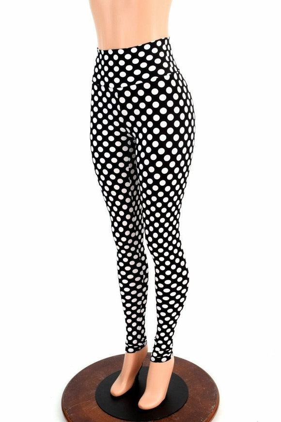 Polka Dot High Waist Pinup Leggings - Coquetry Clothing