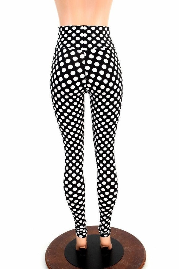 Polka Dot High Waist Pinup Leggings - Coquetry Clothing