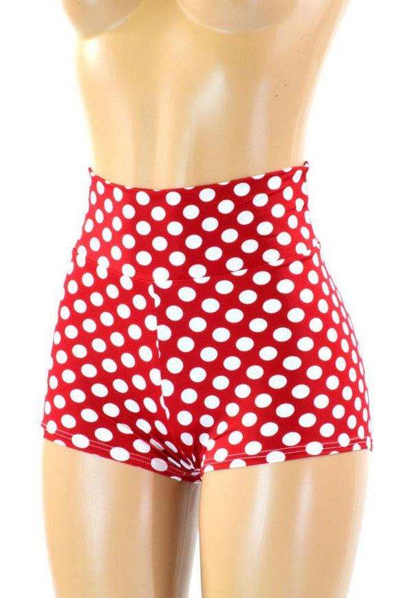 Polka Dot High Waist Shorts - Coquetry Clothing