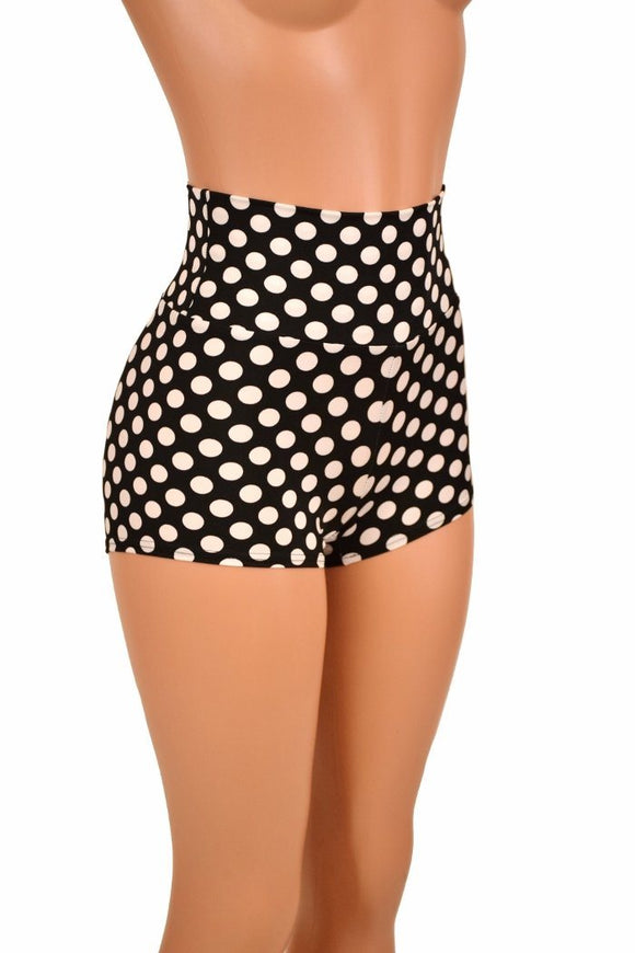 Polka Dot High Waist Shorts - Coquetry Clothing