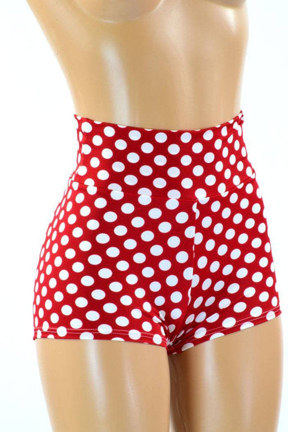 Polka Dot High Waist Shorts - Coquetry Clothing