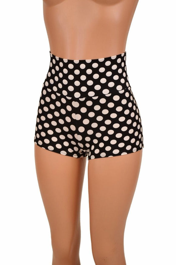 Polka Dot High Waist Shorts - Coquetry Clothing