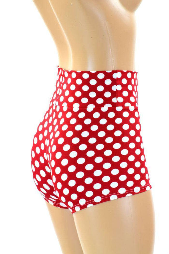 Polka Dot High Waist Shorts - Coquetry Clothing