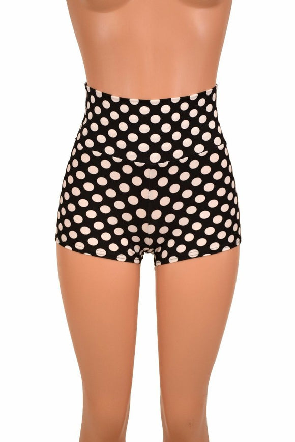 Polka Dot High Waist Shorts - Coquetry Clothing