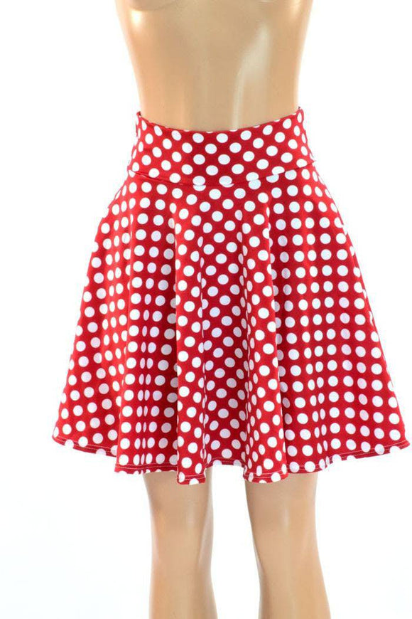 Polka Dot Minnie Skater Skirt - Coquetry Clothing