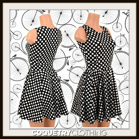 Polka Dot Pocket Skater Dress - Coquetry Clothing