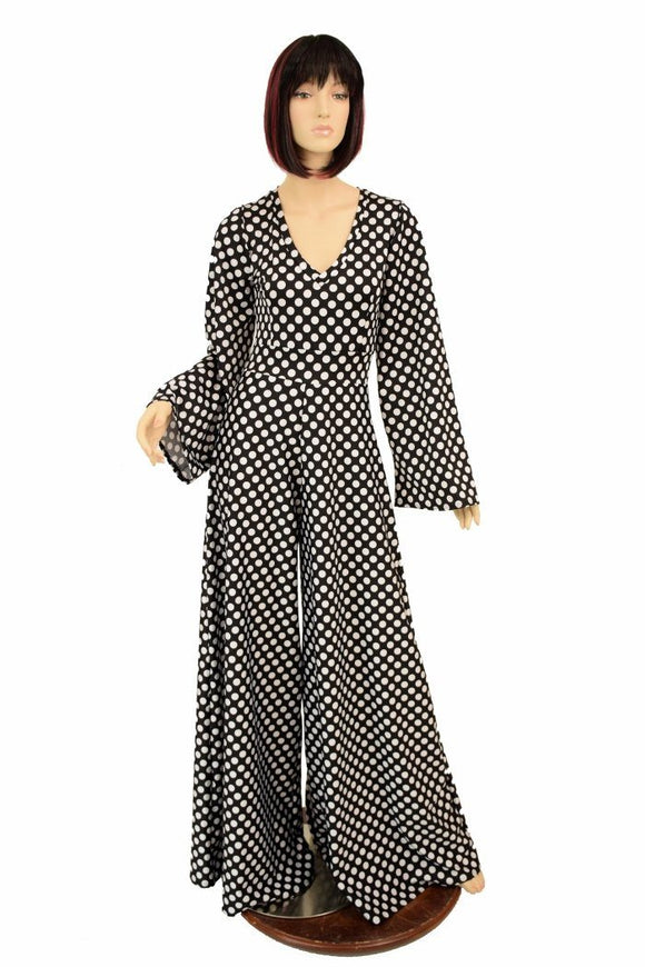 Polka Dot Wide Leg Jumpsuit - Coquetry Clothing