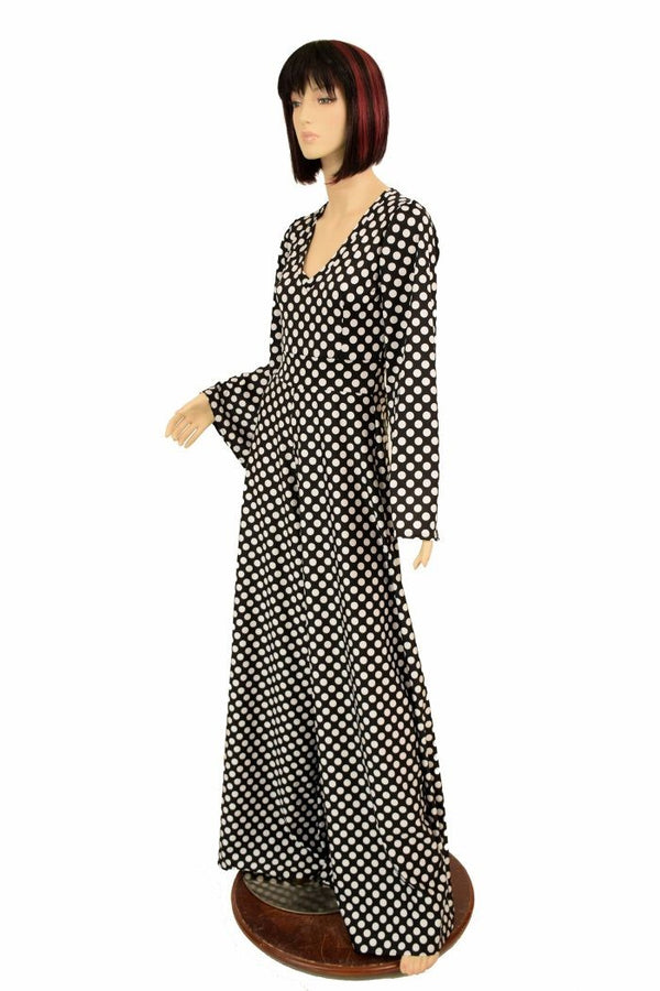 Polka Dot Wide Leg Jumpsuit - 4