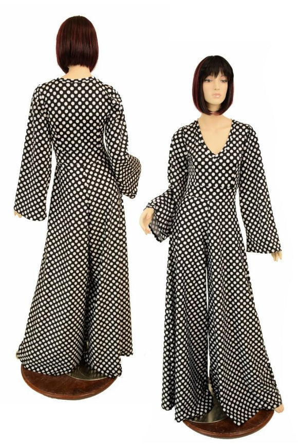 Polka Dot Wide Leg Jumpsuit - Coquetry Clothing
