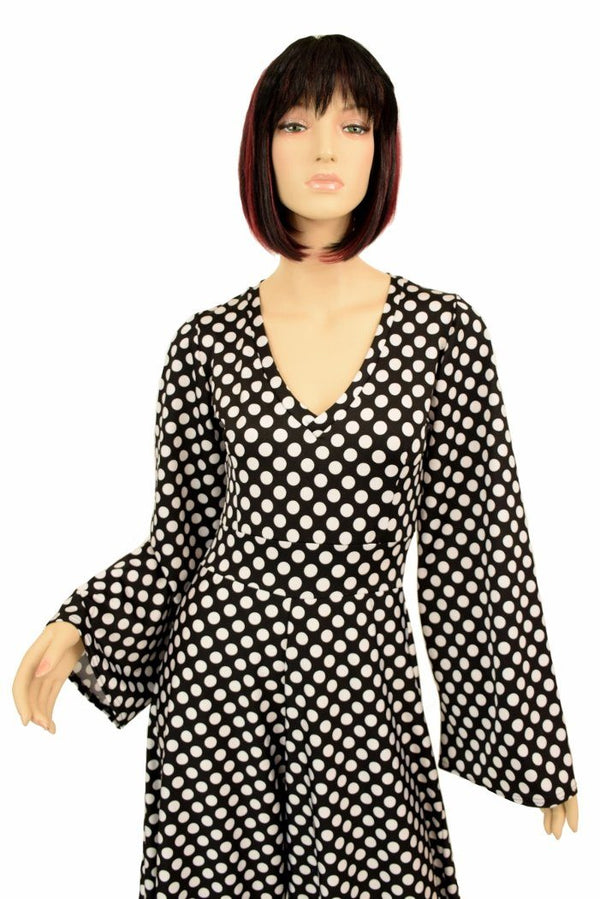 Polka Dot Wide Leg Jumpsuit - 6