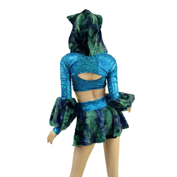 Poodle Sleeve 4 PC Minky Set with Cat Ears - Coquetry Clothing