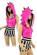 Pink Zebra Dragon Hoodie Set - 1