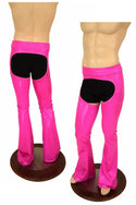 Mens Neon Pink UV GLOW Bootcut Chaps - 1